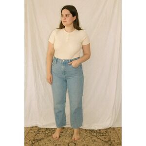 Madewell The Curvy Perfect Vintage Wide Leg Jean Womens 32 Light Enmore Wash
